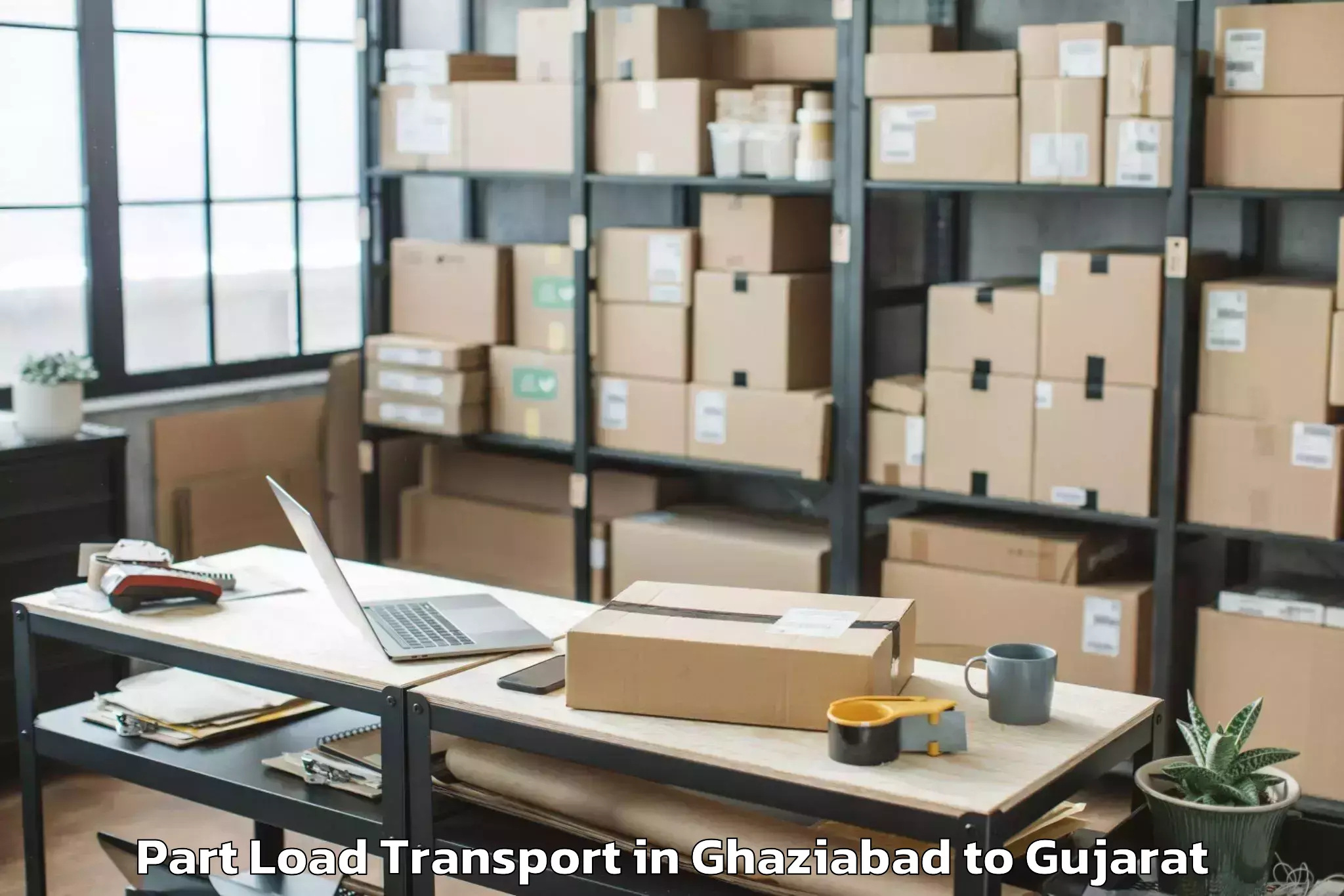 Top Ghaziabad to Amod Part Load Transport Available